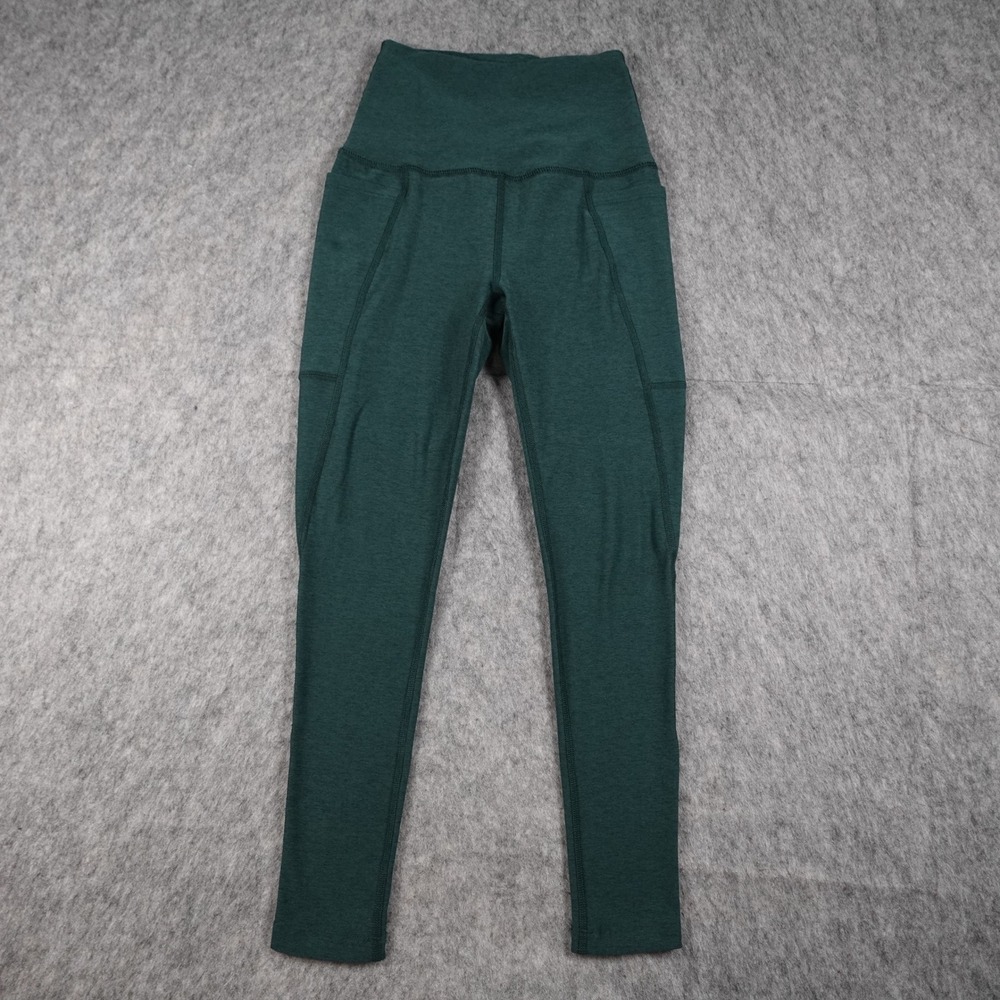 Beyond Yoga Leggings Women Extra Small Green Spacedye Be Free Pocket Soft